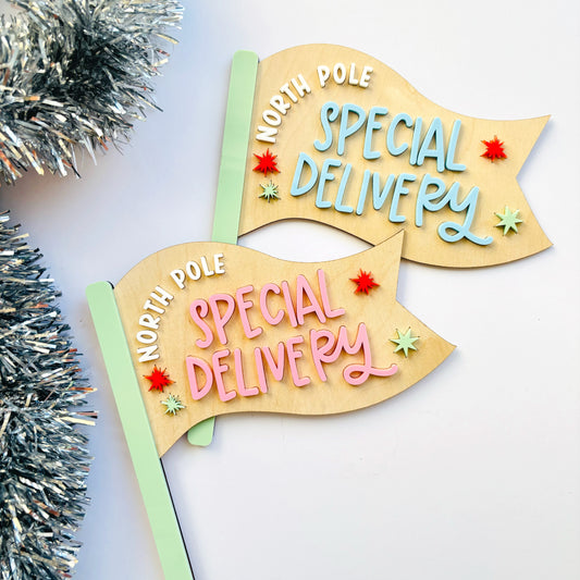 North Pole Special Delivery Flag