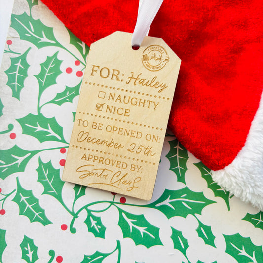 Personalised Engraved Christmas Gift Tag
