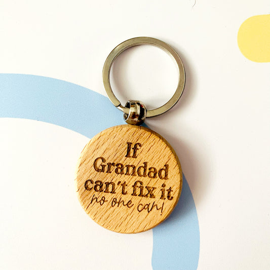 Personalised Father's Day Engraved Wooden Keyring