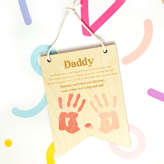 Father's Day Handprint Plaque