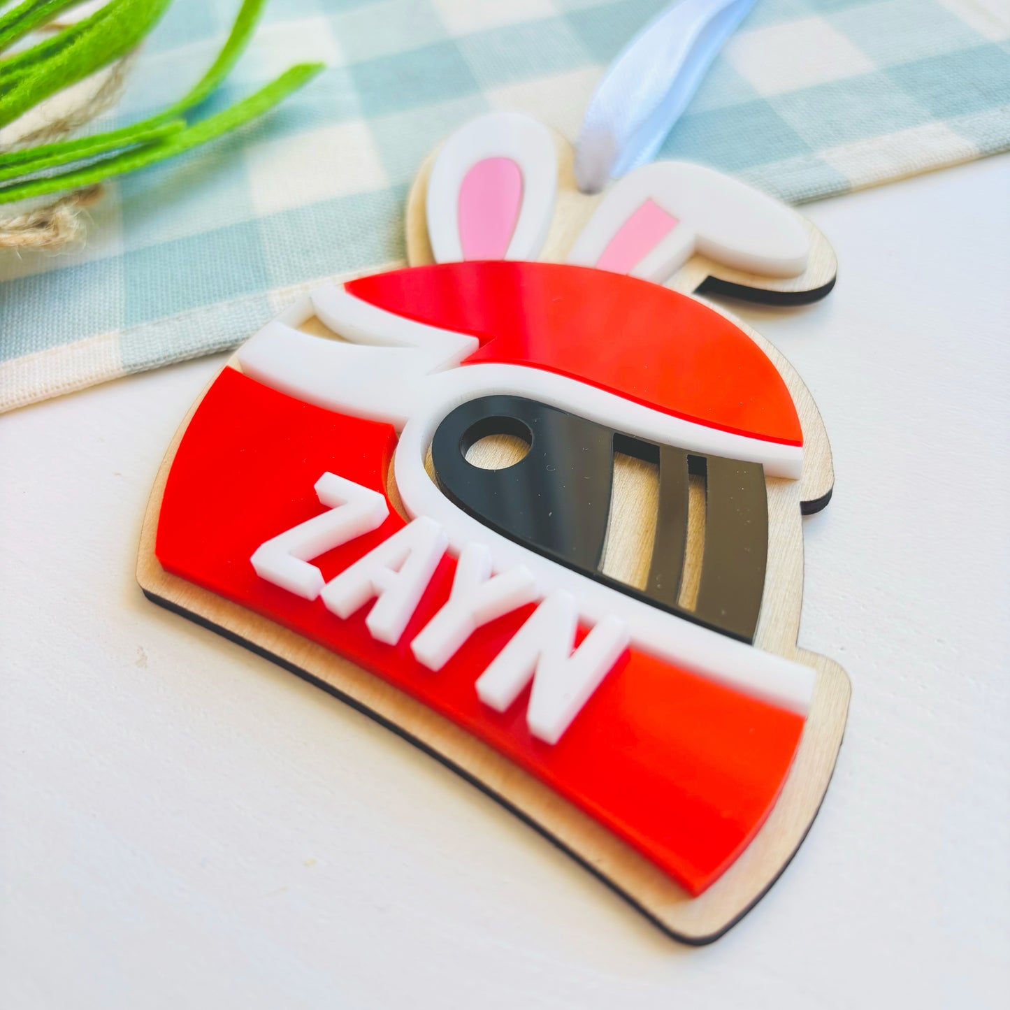 Racing Helmet Easter Basket Tag