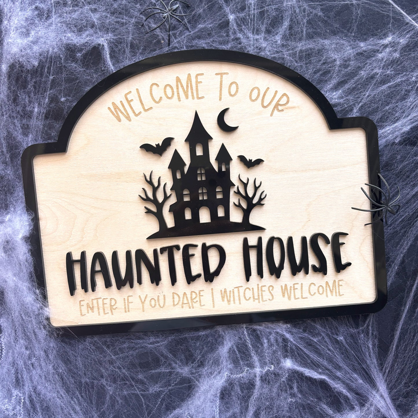 Halloween Haunted House Plaque