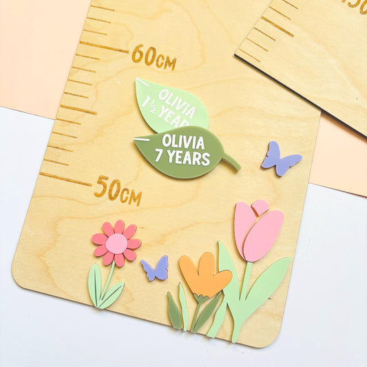 Personalised In Bloom Height Chart Markers