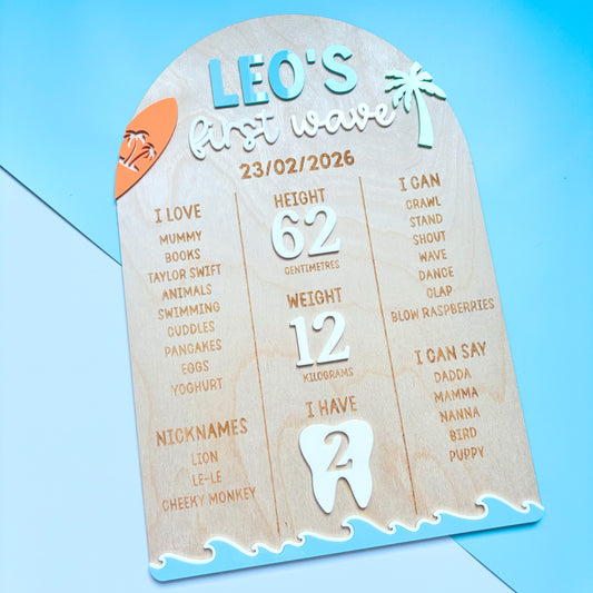 Surfs Up First Birthday Board Bundle
