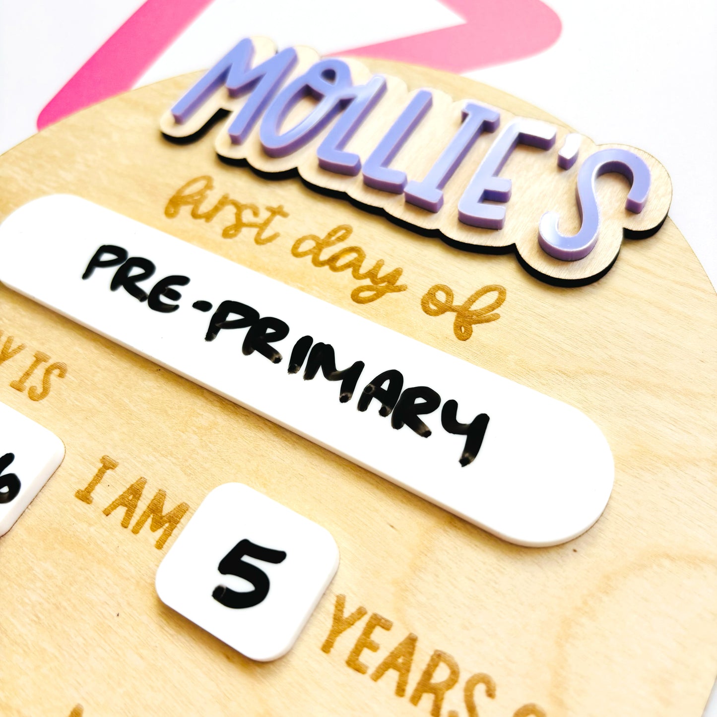 Interchangeable First Day of School Board