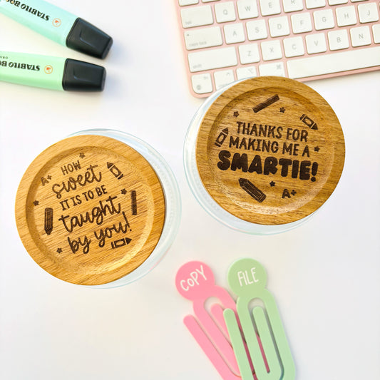 Engraved Teacher Lolly Jars