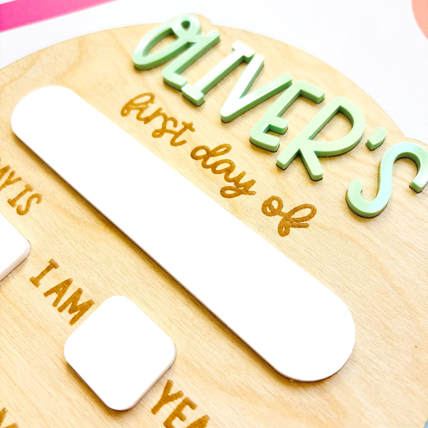 Large Personalised First Day of School Board