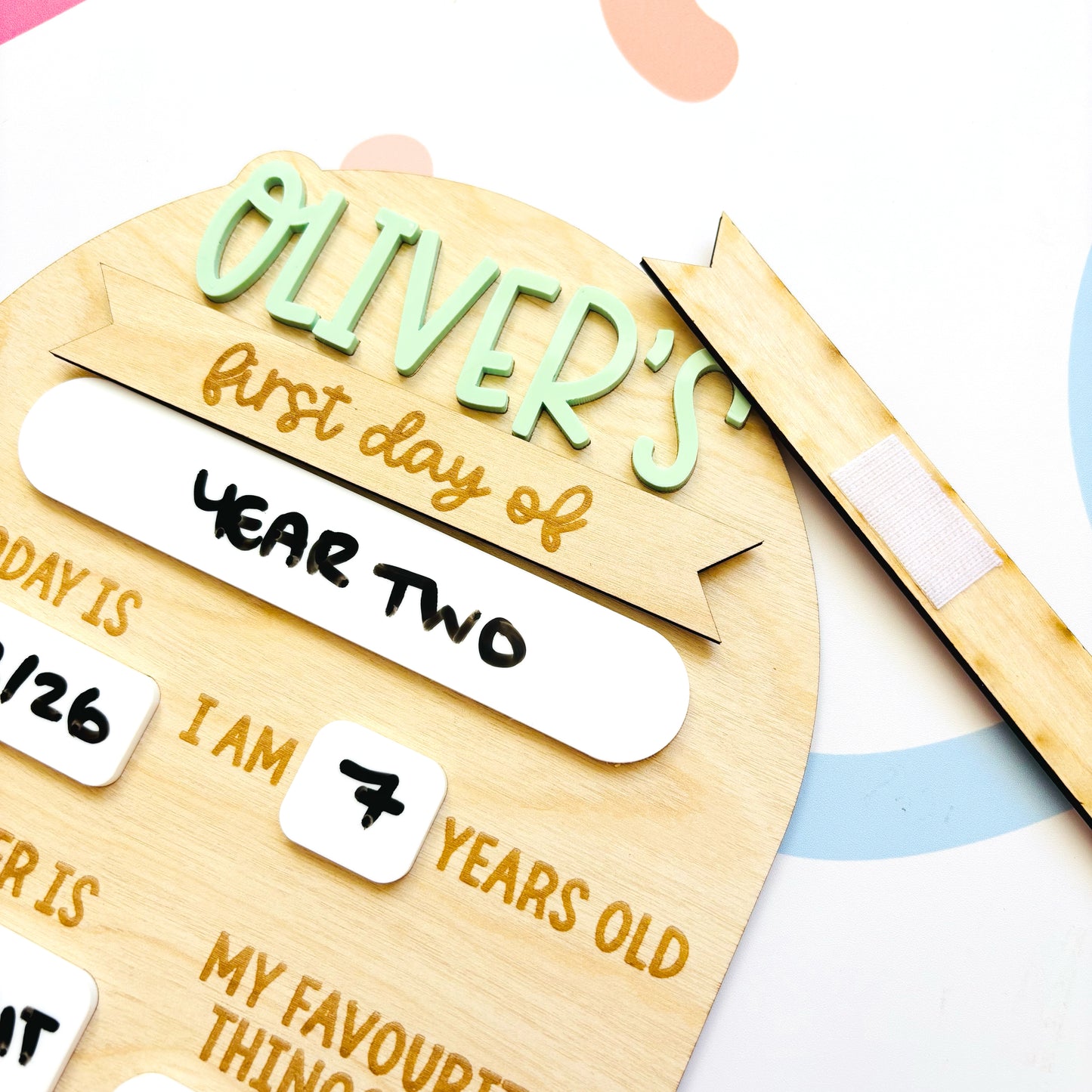 Large Personalised First Day of School Board