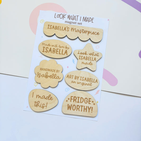 Personalised Look What I Made Magnet Set