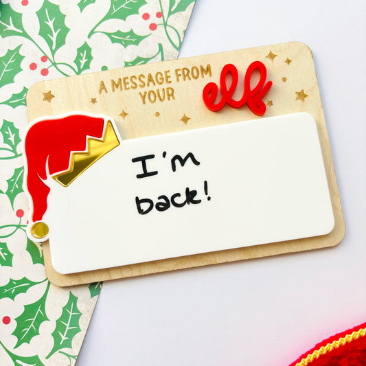 Message From Your Elf Plaque