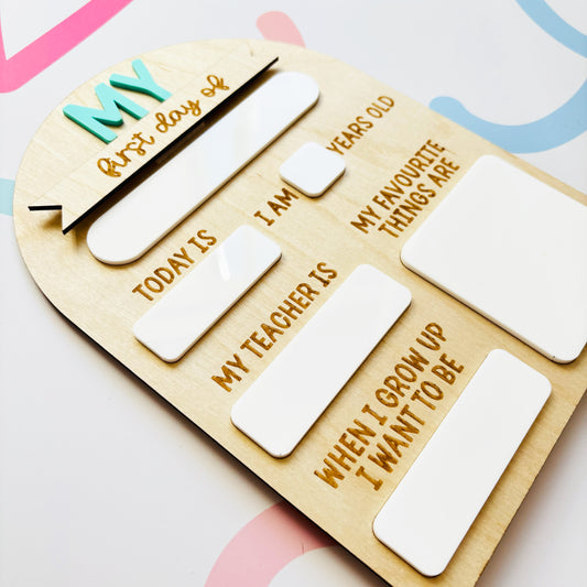 My First/Last Day of School Board