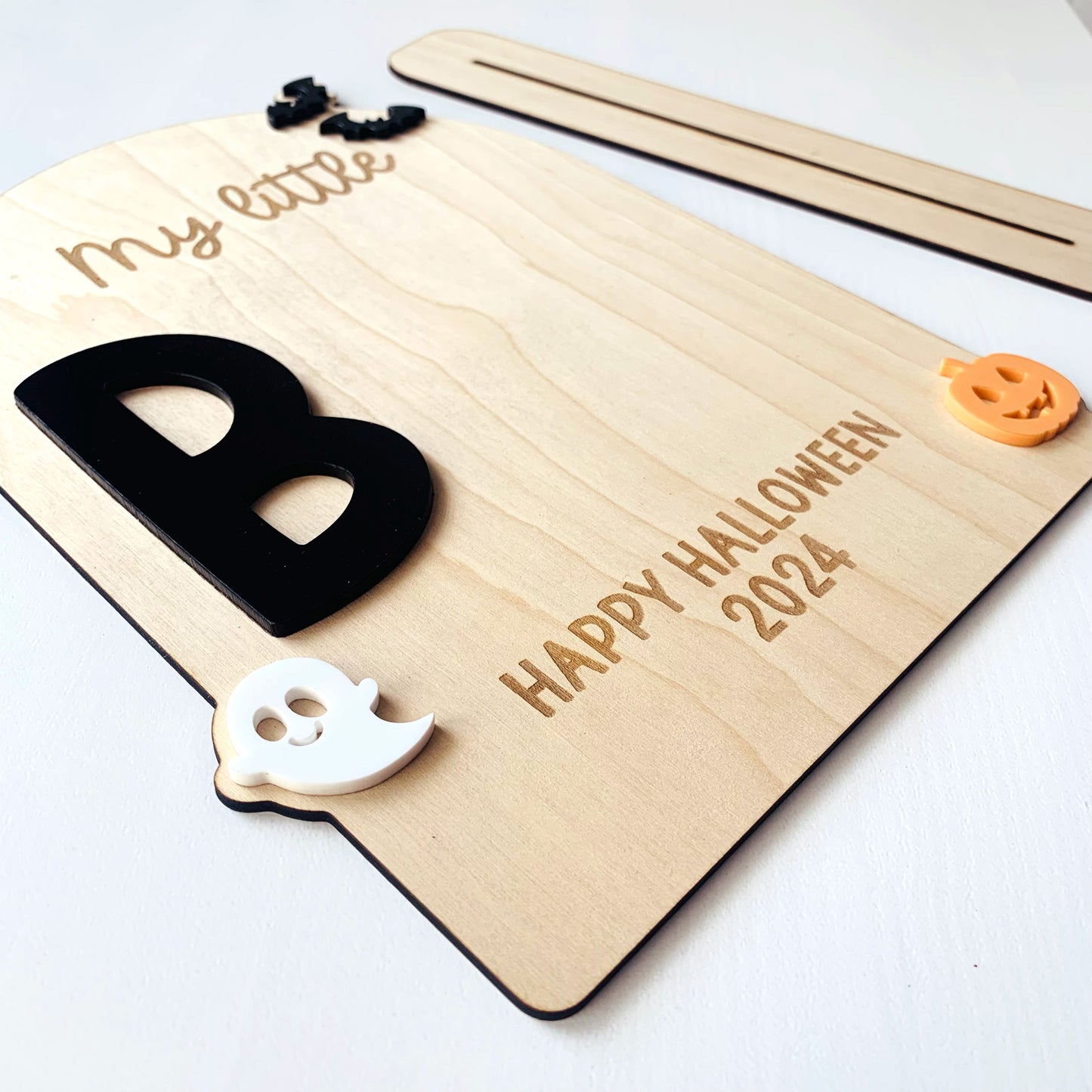 My Little Boo Halloween Footprint Plaque