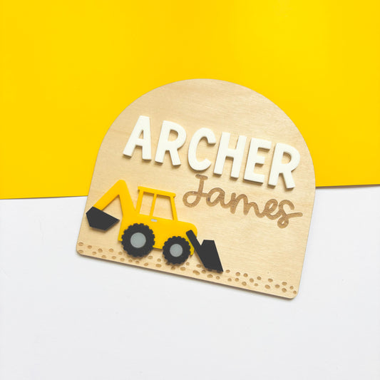 Under Construction Name Announcement Plaque