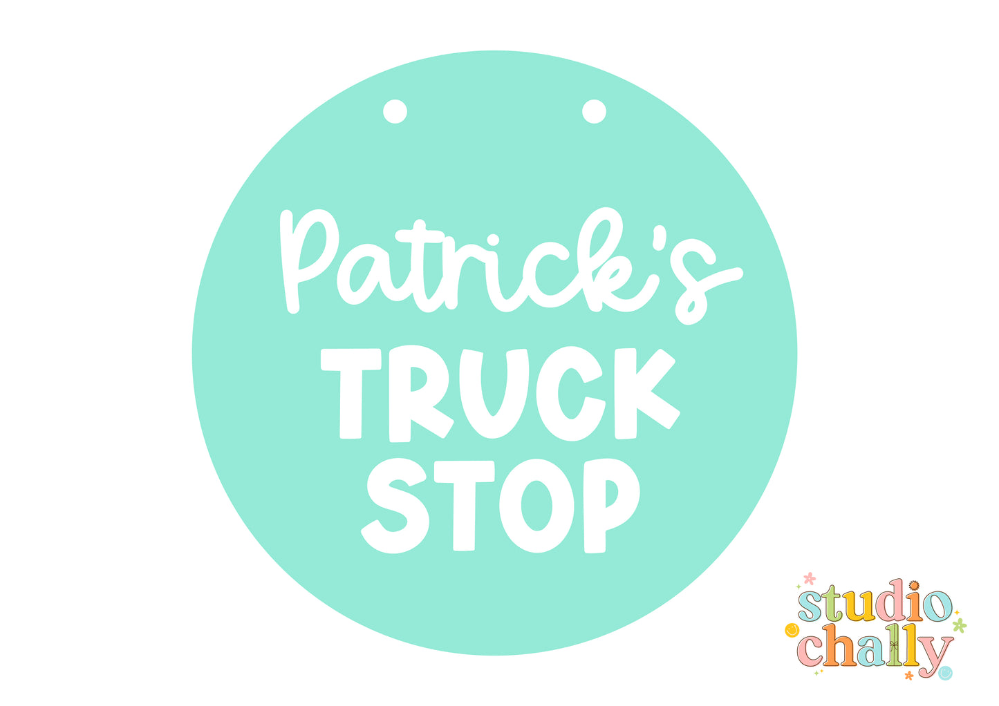 Custom Truck Stop Sign