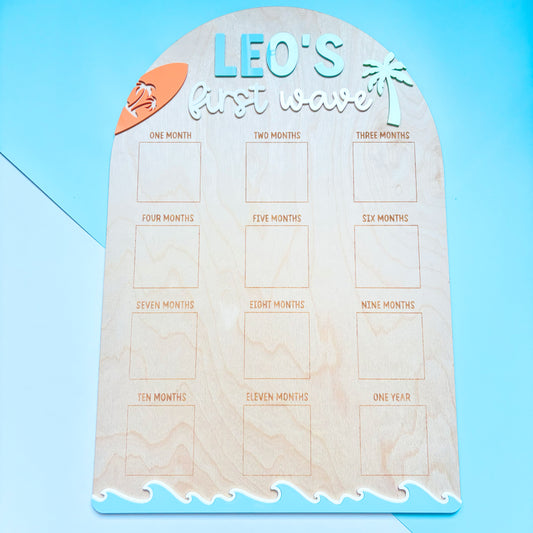 Surfs Up 1st Birthday Photo Board