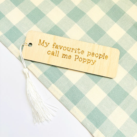 'My Favourite People Call Me' Father's Day Bookmark