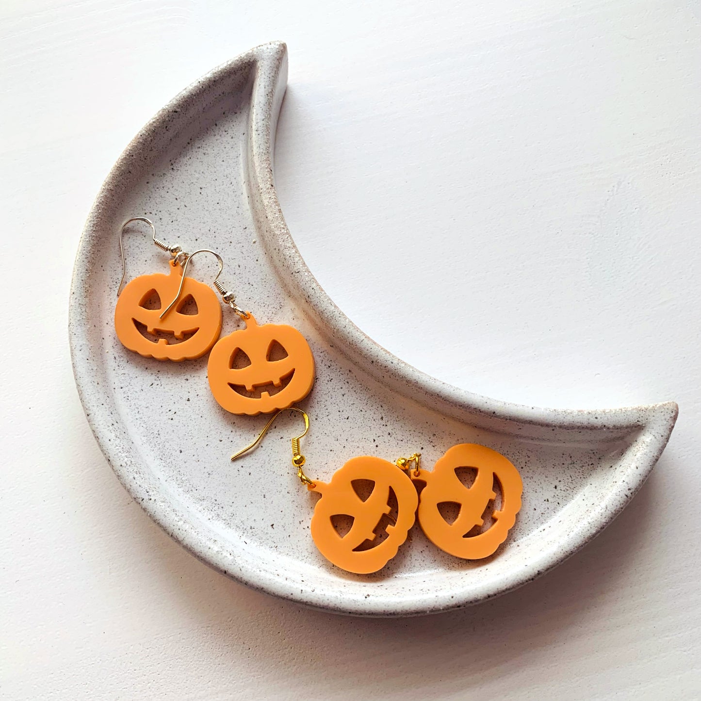 Jack O Lantern Halloween Acrylic Earrings