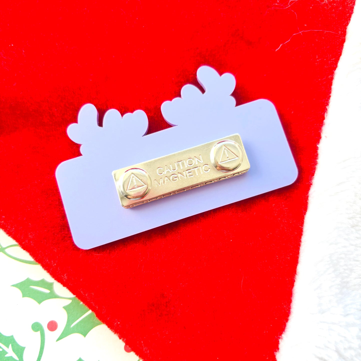 Reindeer Acrylic Name Badge