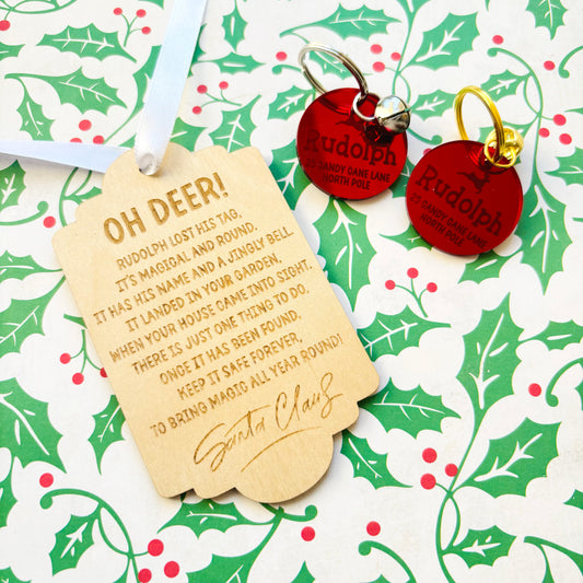 Rudolph's Lost Name Tag Christmas Morning Activity