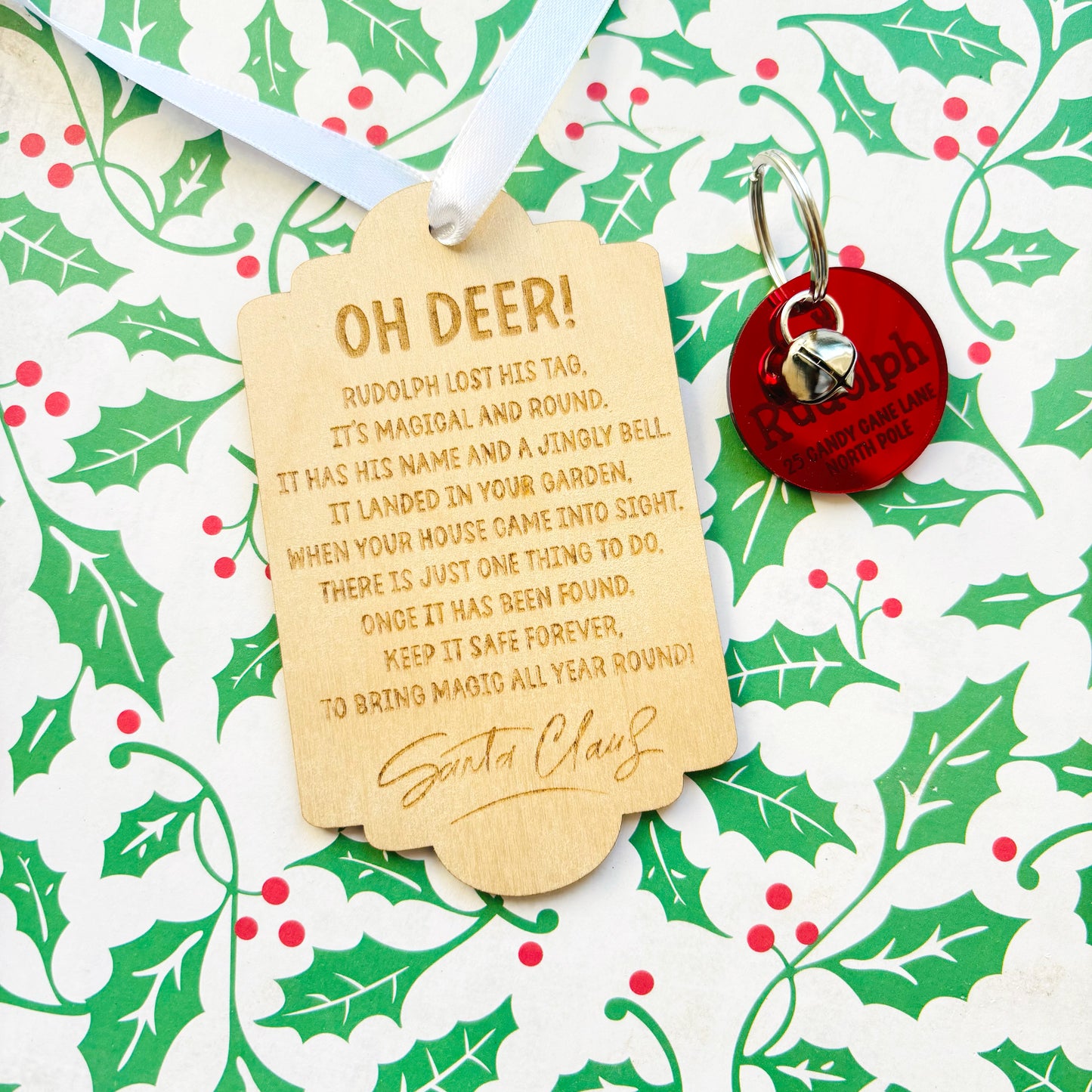 Rudolph's Lost Name Tag Christmas Morning Activity
