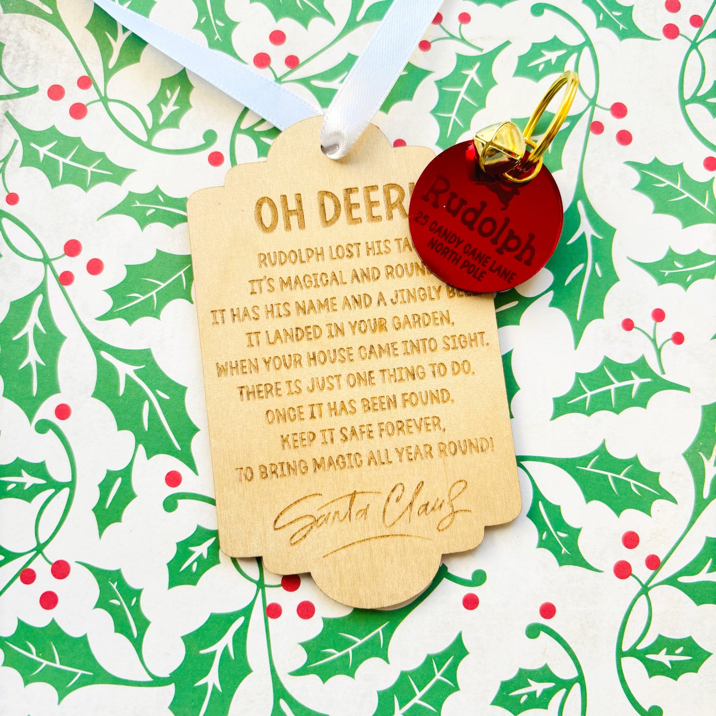 Rudolph's Lost Name Tag Christmas Morning Activity