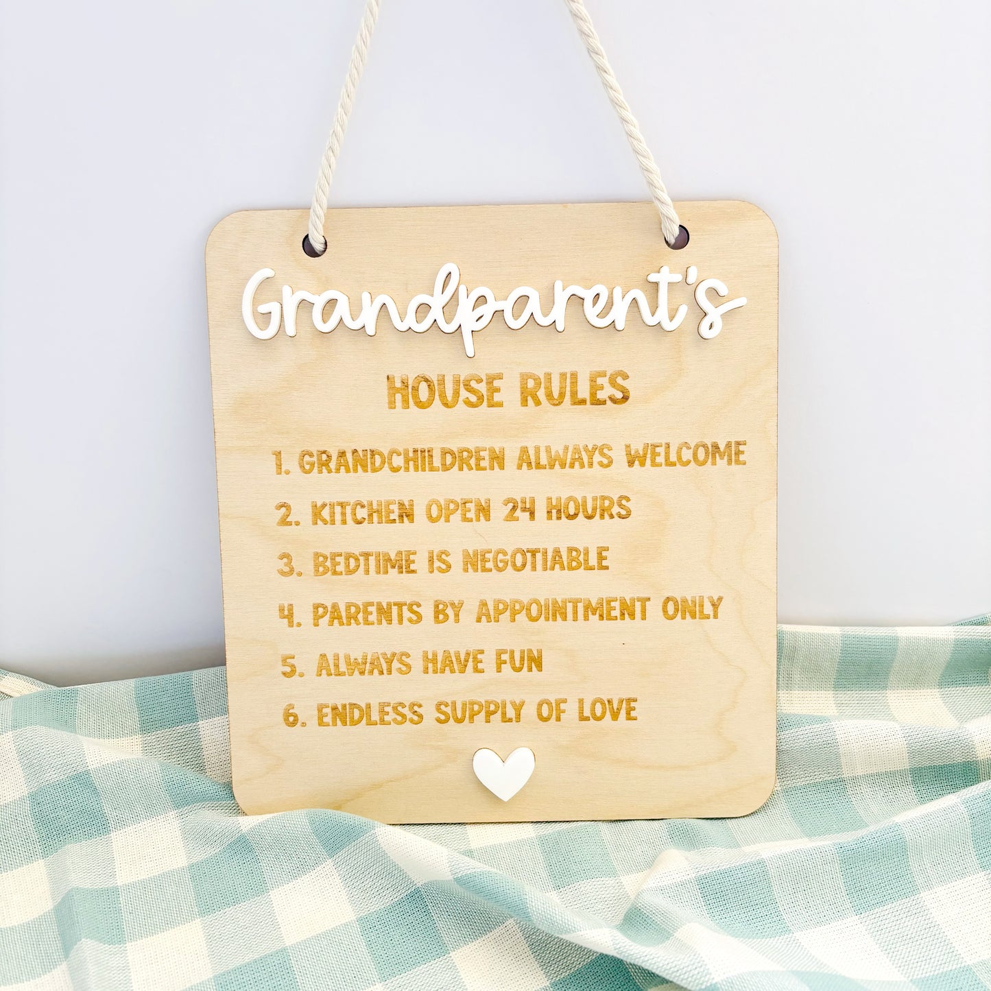 Grandparent's House Rules Sign