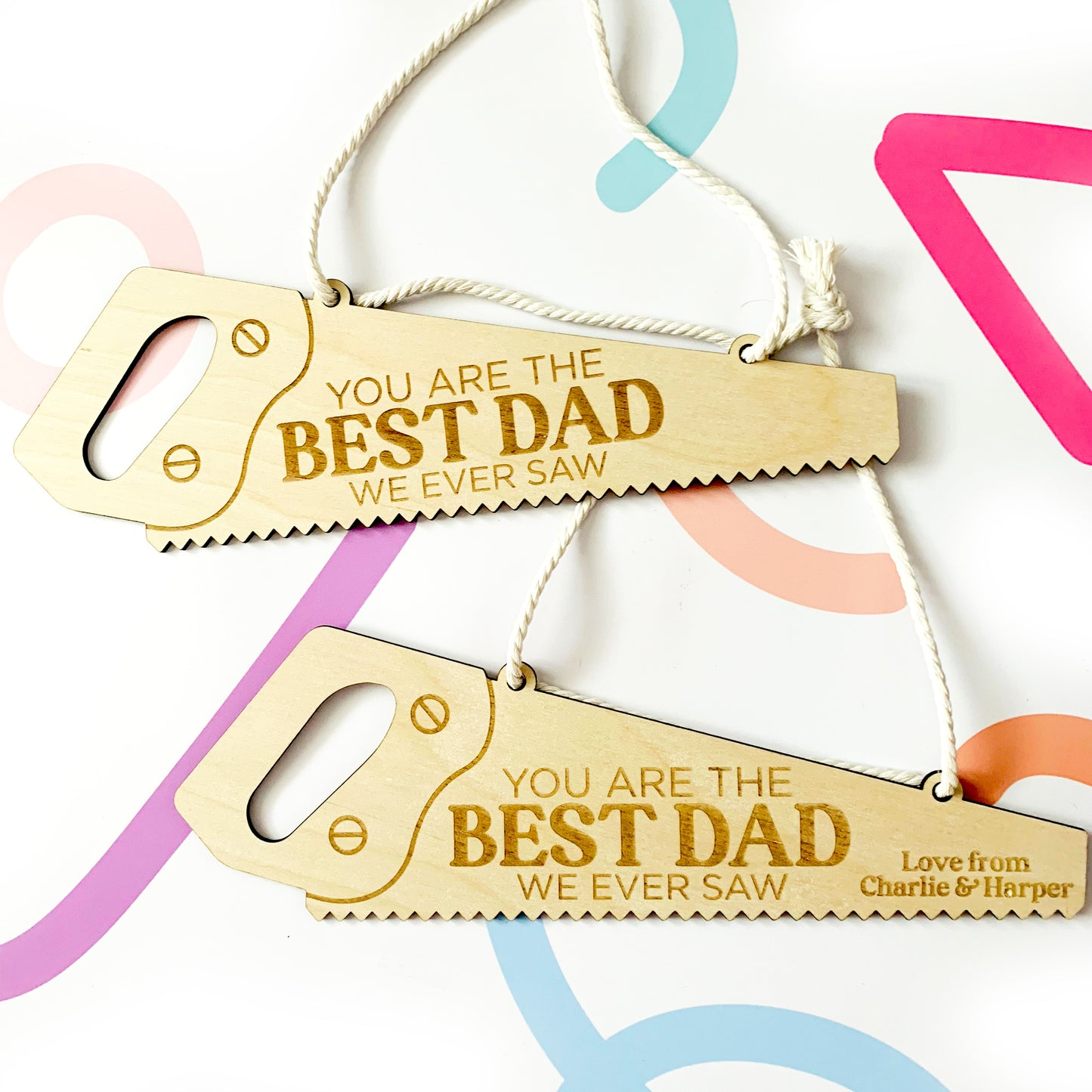 Personalised Best Dad We Ever Saw Father's Day Sign