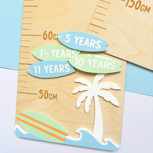 Surfs Up Height Chart Markers