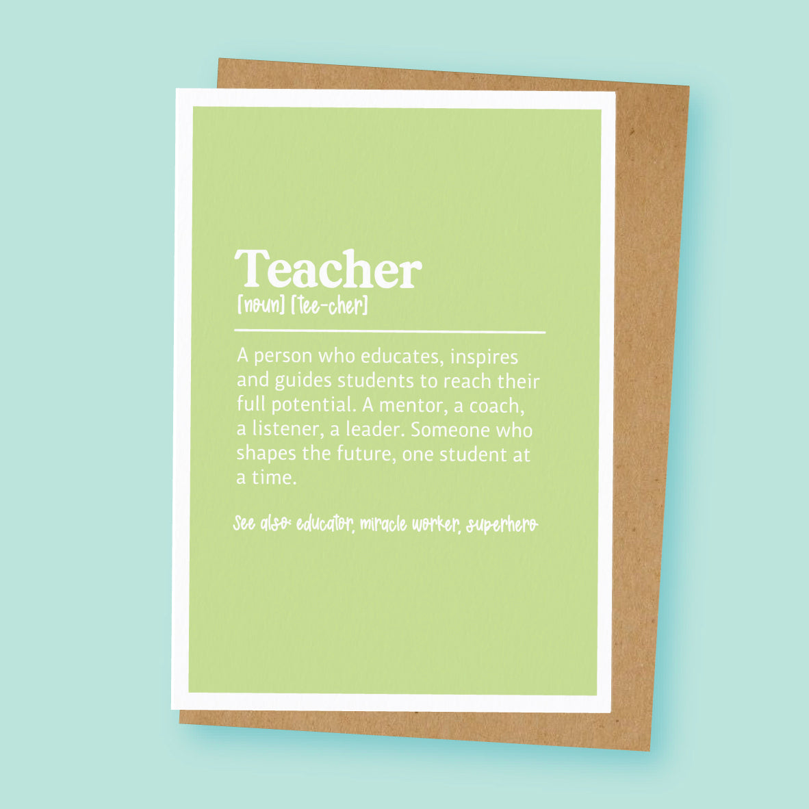 Teacher Definition Card