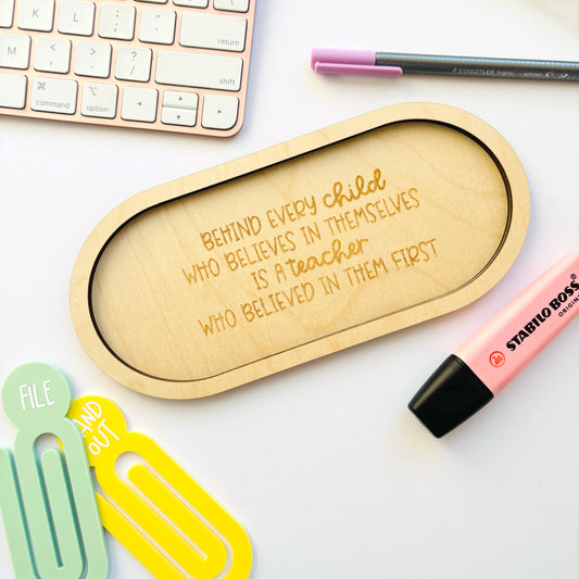 Engraved Teacher Desk Tray