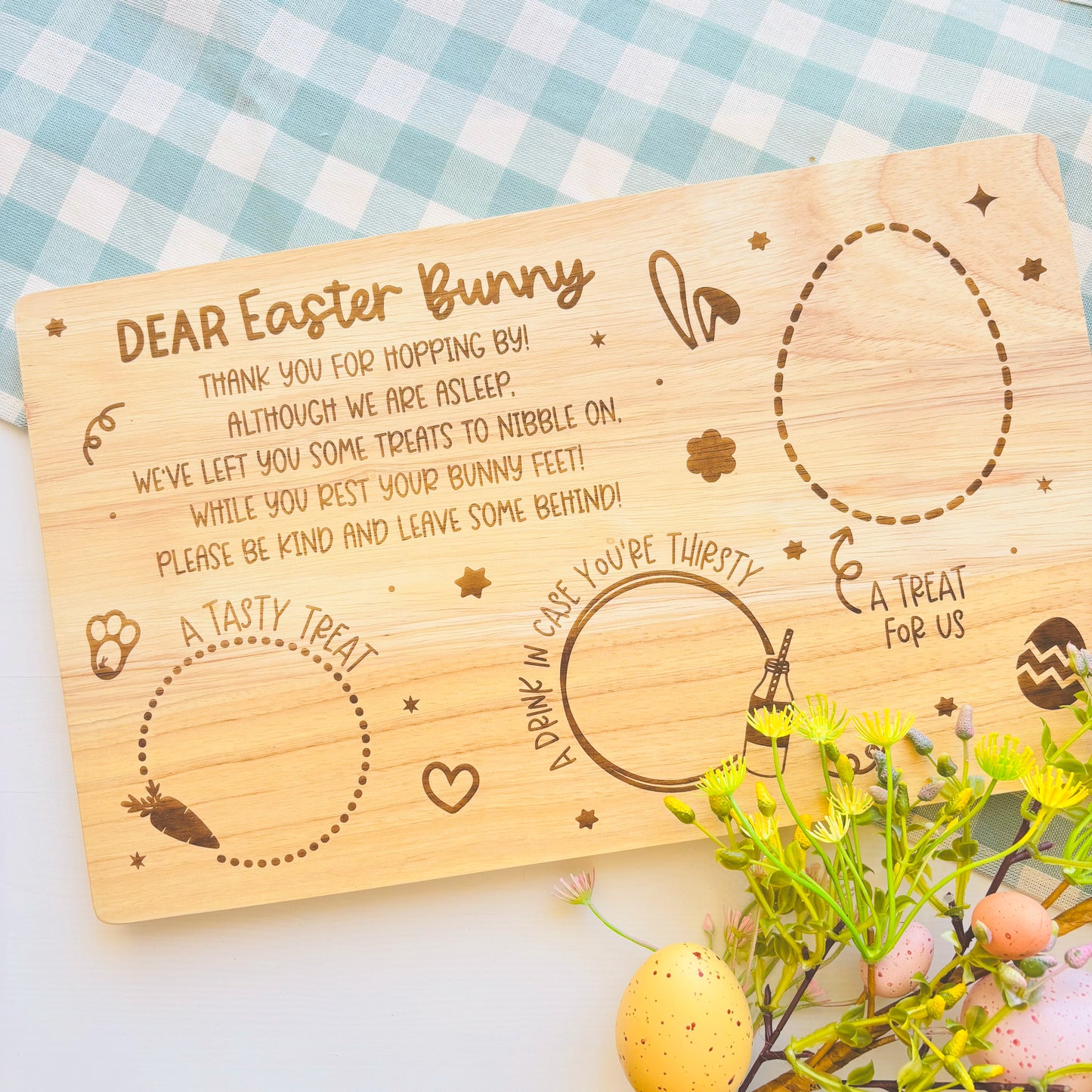 Easter Bunny Engraved Treat Board