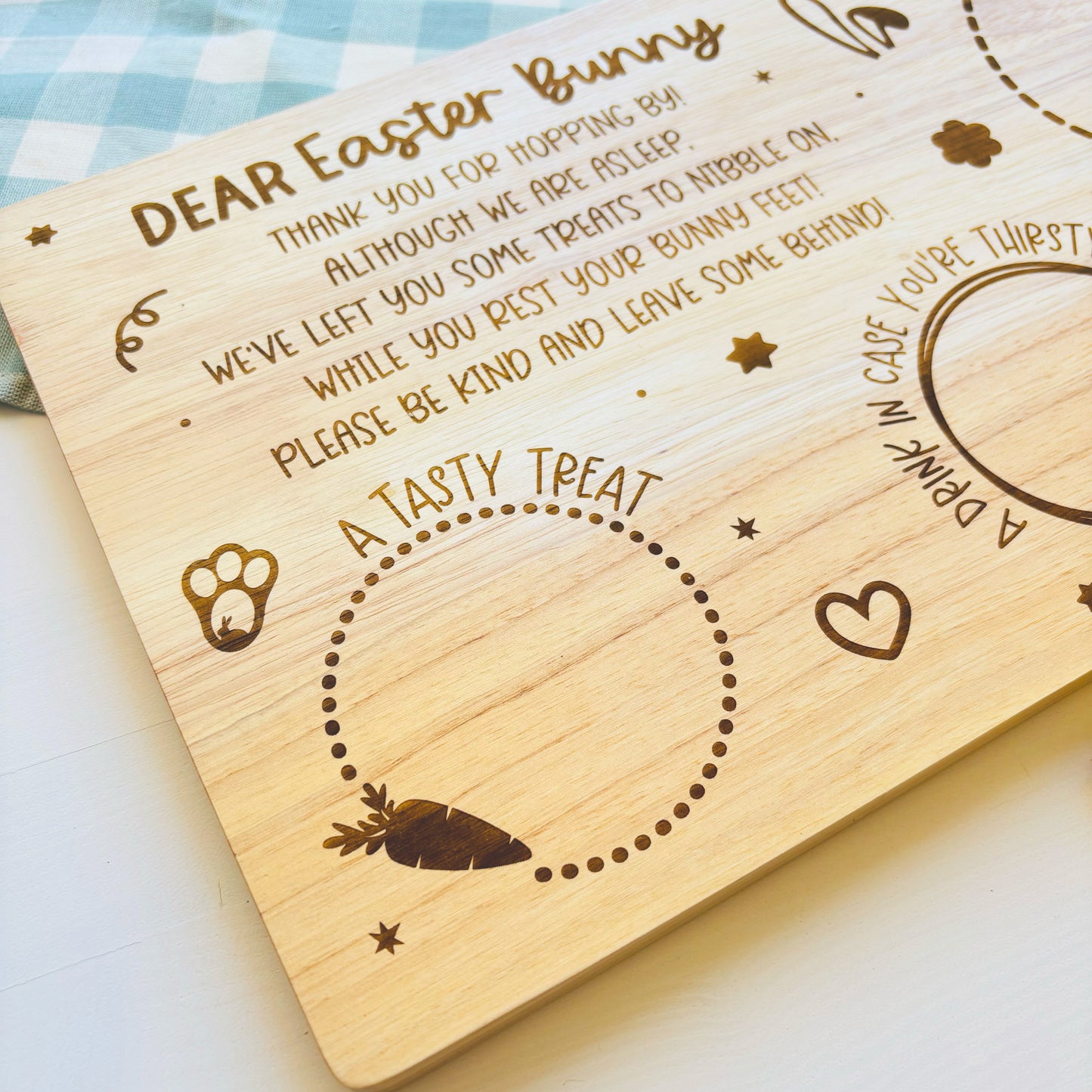 Easter Bunny Engraved Treat Board