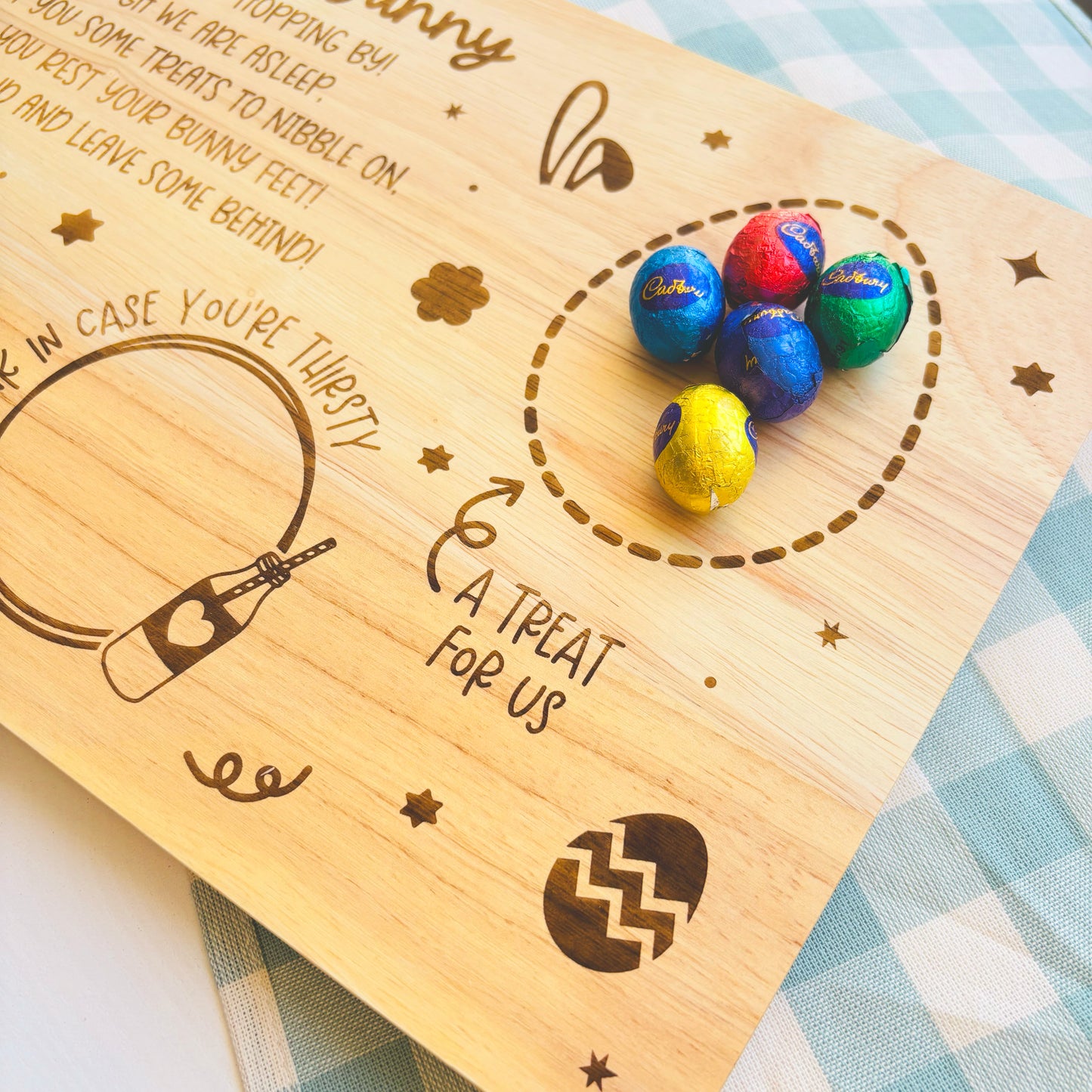 Easter Bunny Engraved Treat Board