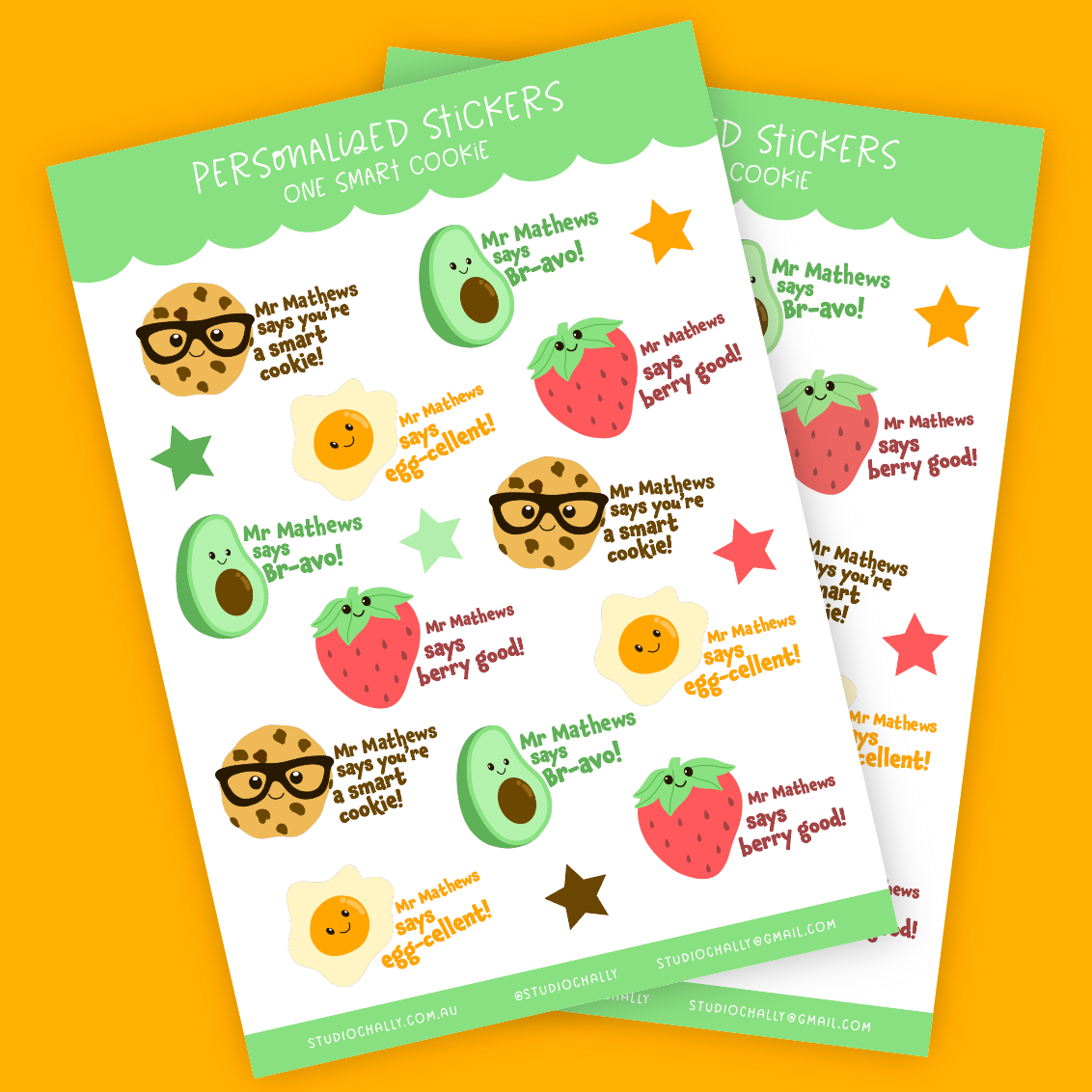 One Smart Cookie Custom Teacher Stickers