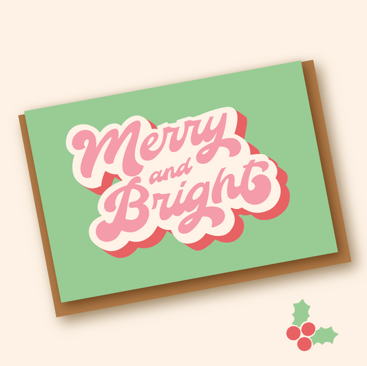 Merry & Bright Christmas Greeting Card