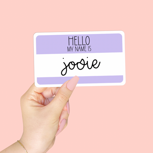 'Hello My Name Is' Personalised Sticker