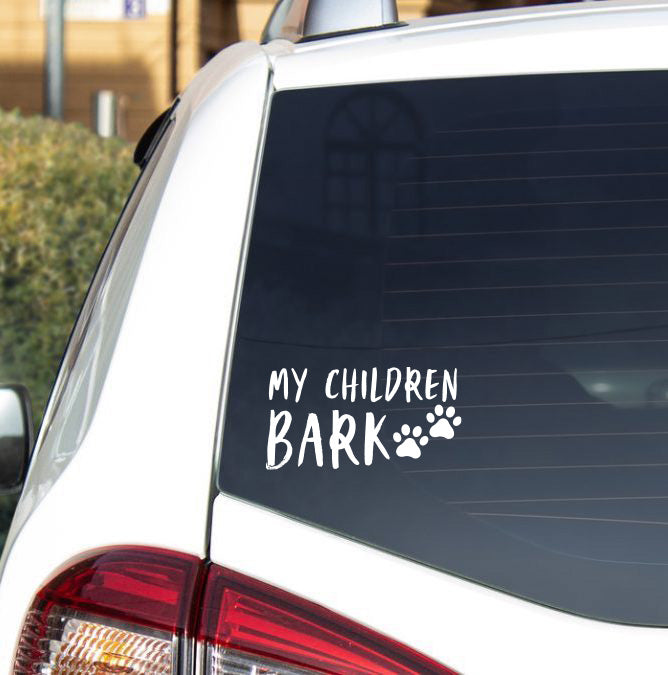 My Children Bark Car Decal