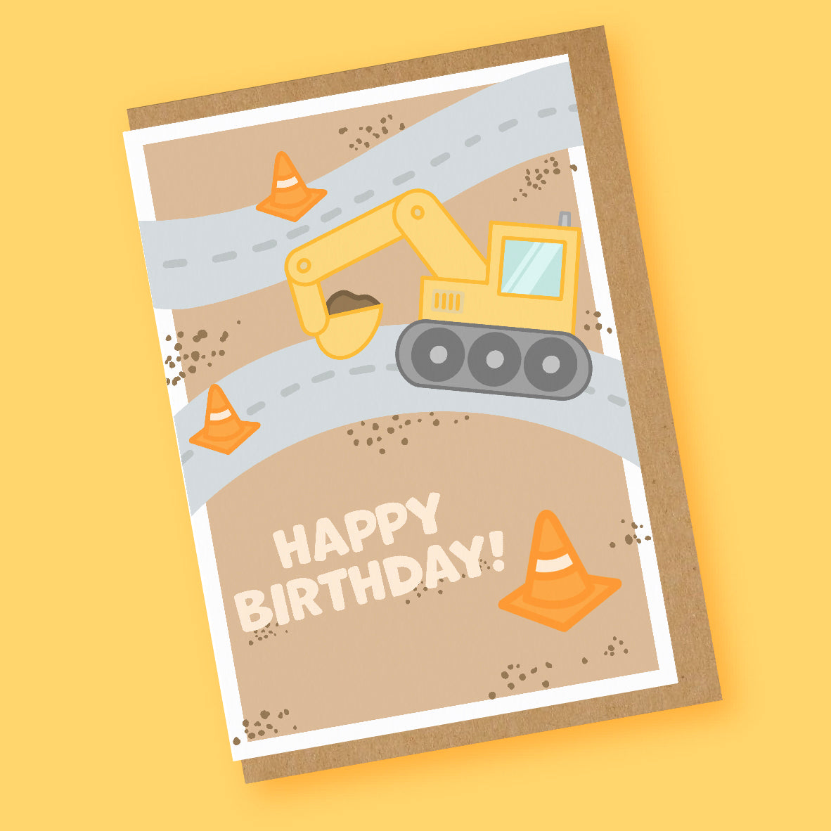 Construction Birthday Card