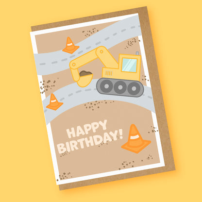 Construction Birthday Card