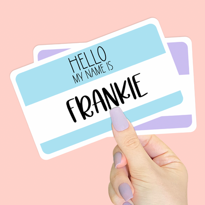 'Hello My Name Is' Personalised Sticker