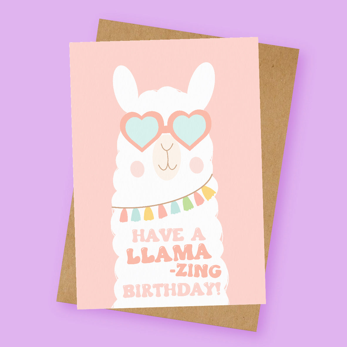 Llama Kids Birthday Card