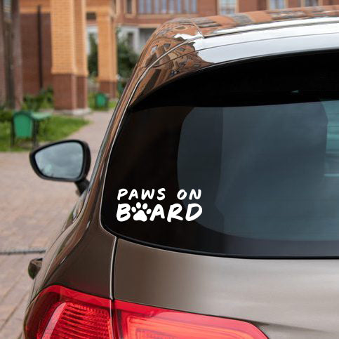 Paws On Board Car Decal