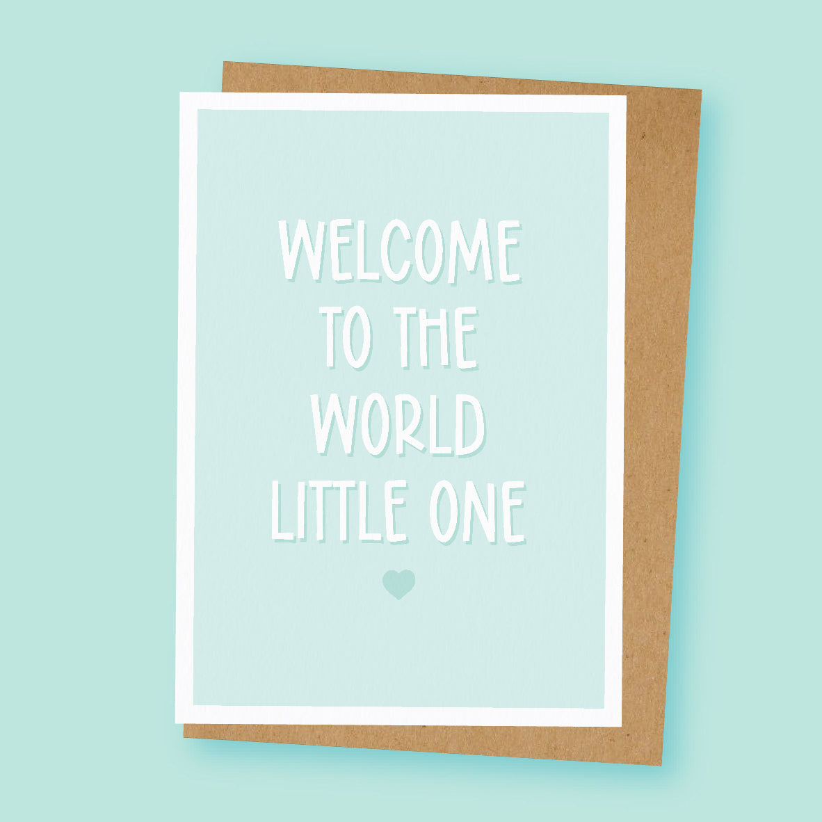 Welcome to the World Little One Card Blue