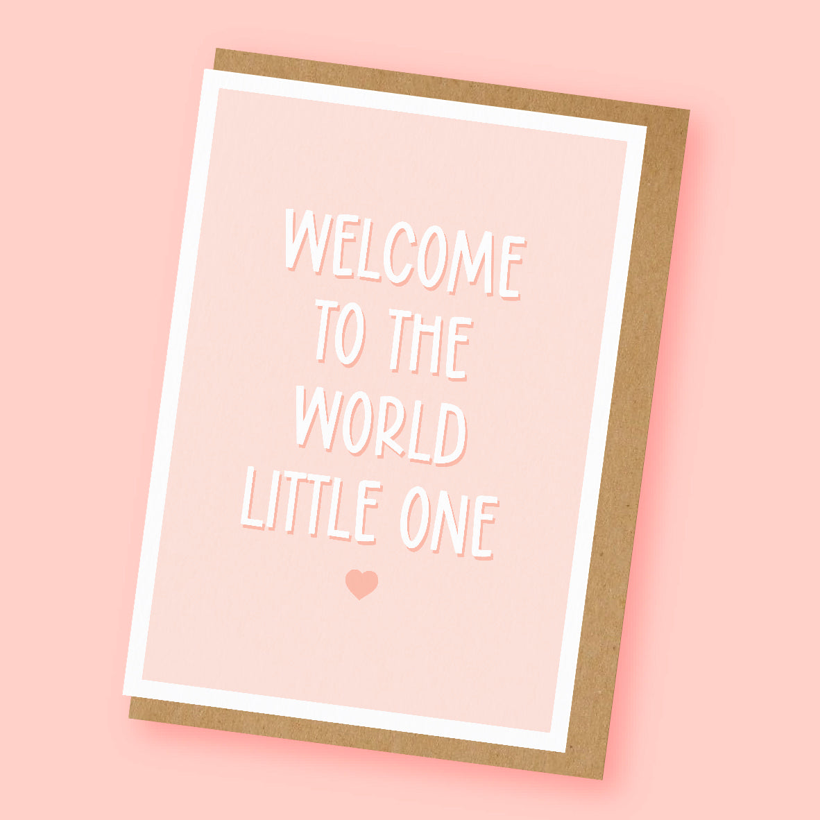 Welcome to the World Little One Card Pink